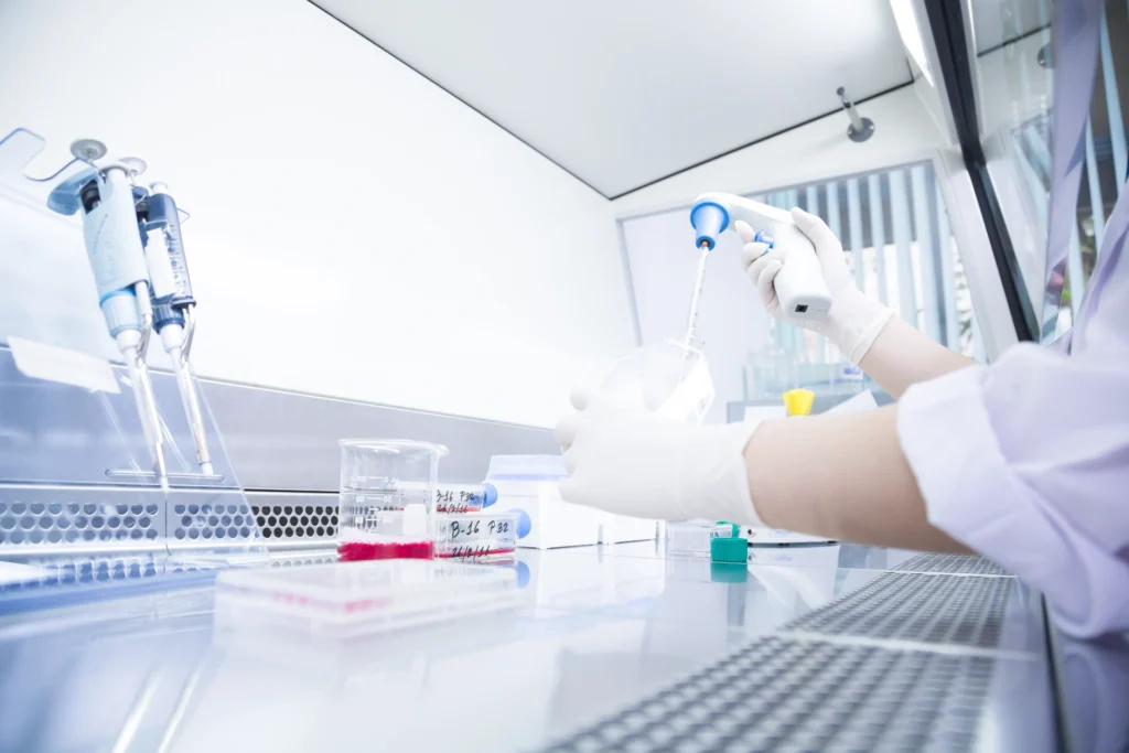 Scientist working at the laboratory