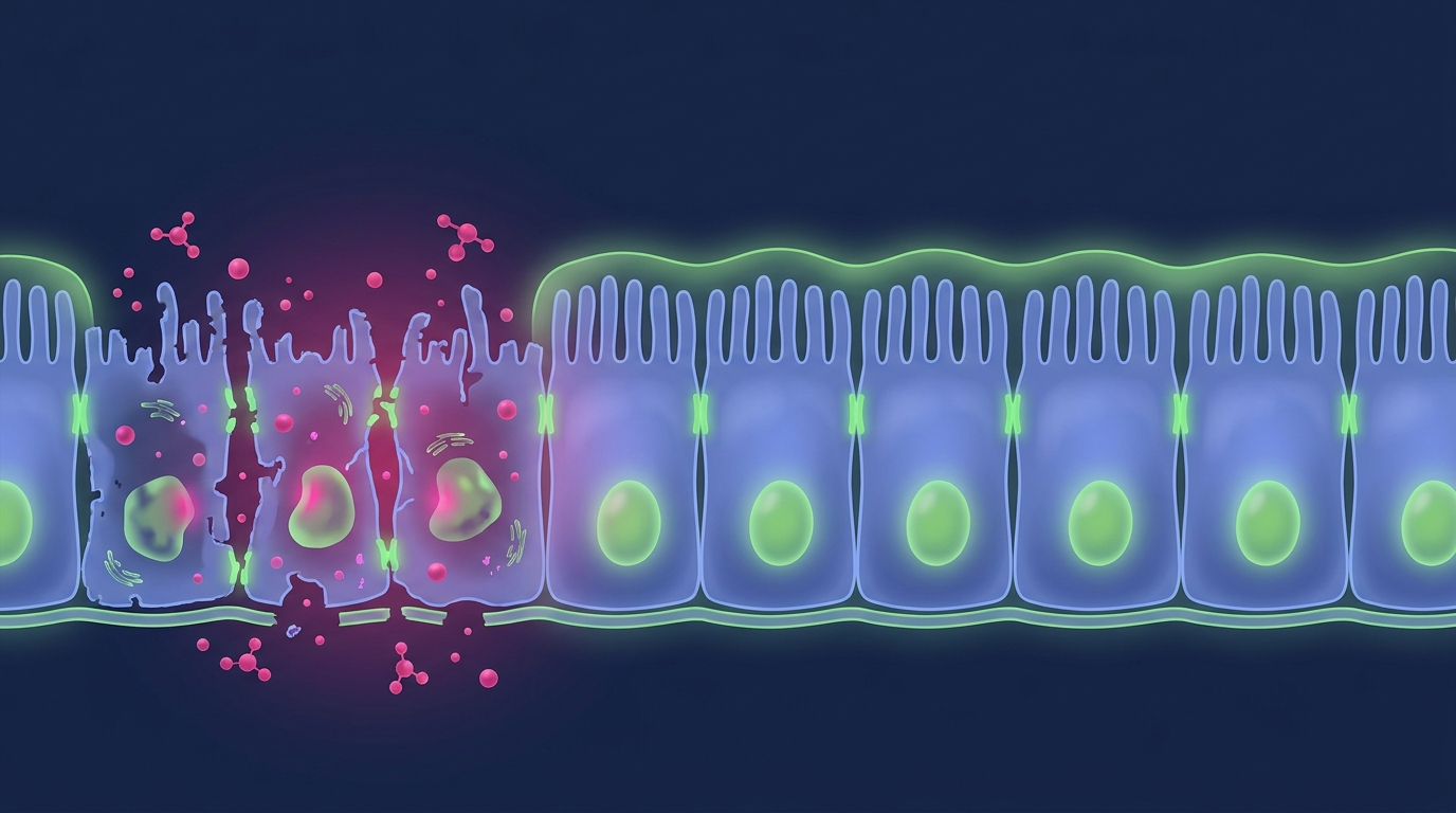 In vitro intestinal model showing GI toxicity and barrier disruption