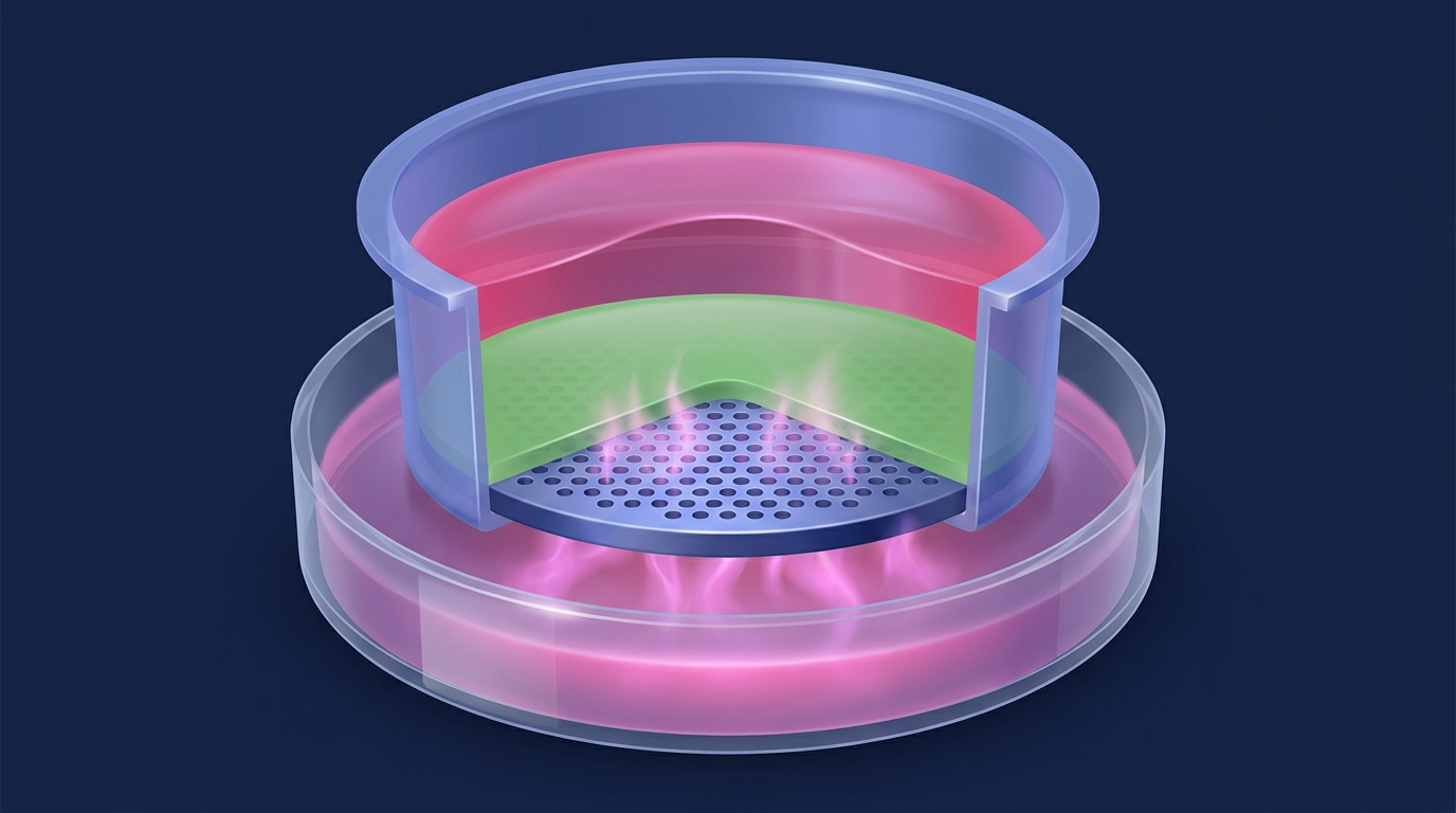 Engineered RepliGut Crypt Transwell insert with a laser drilled microhole scaffold