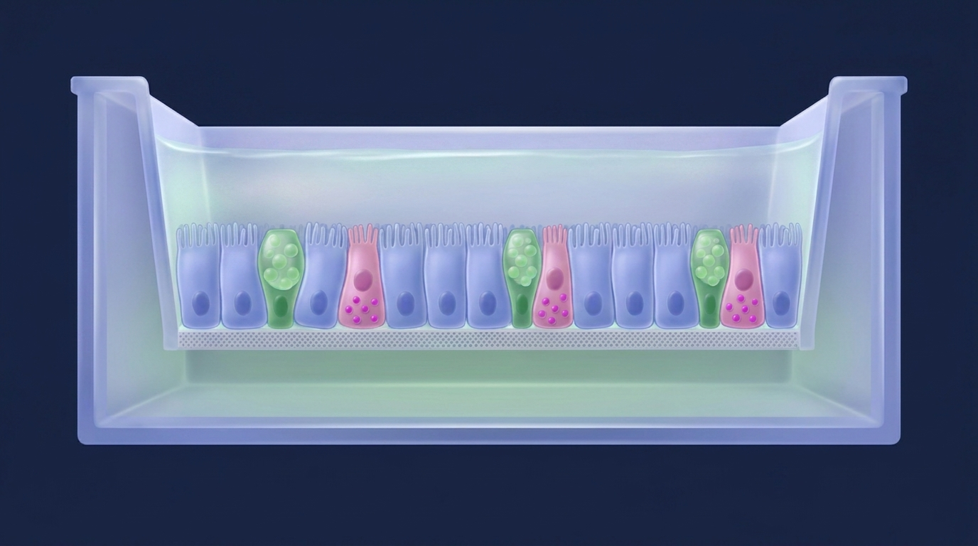 RepliGut Planar human intestinal epithelium monolayer in a Transwell insert