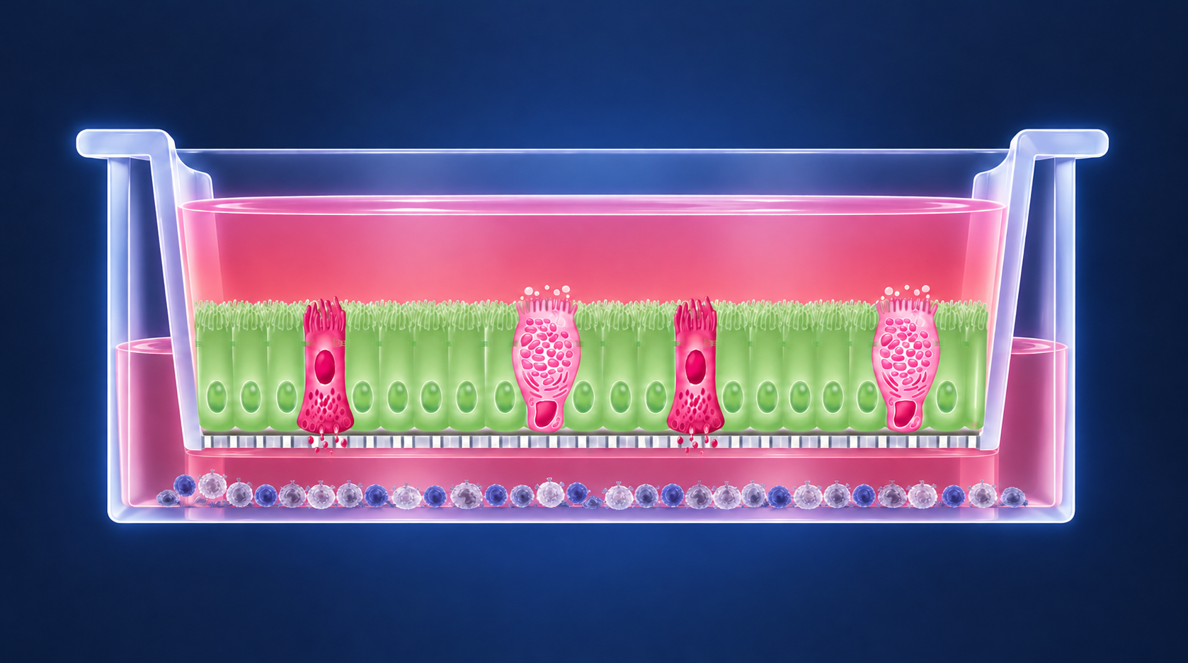 Human gut epithelium in immune co-culture modeling IBD inflammation